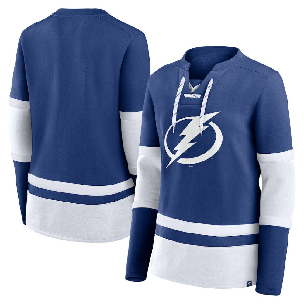 Tampa Bay Lightning Fanatics Women's Prime Time Lace-Up Long Sleeve T-Shirt -  NHL T-shirts