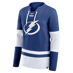 Tampa Bay Lightning Fanatics Women's Prime Time Lace-Up Long Sleeve T-Shirt -  NHL T-shirts