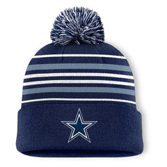 Dallas Cowboys Fundamental Striped Cuffed Knit Hat with Pom | NFL On sale