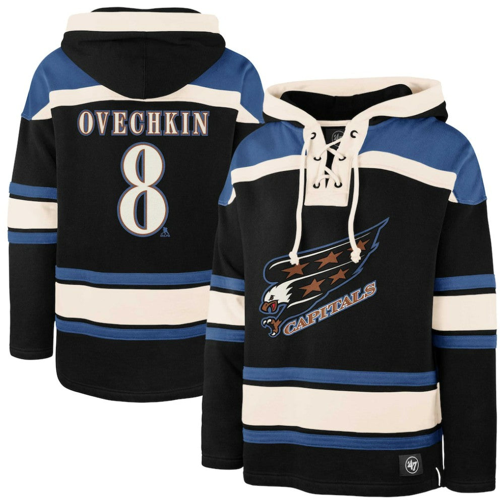 Alexander Ovechkin Washington Capitals '47 Player Name & Number Lacer Pullover Hoodie -  NHL Hoodies