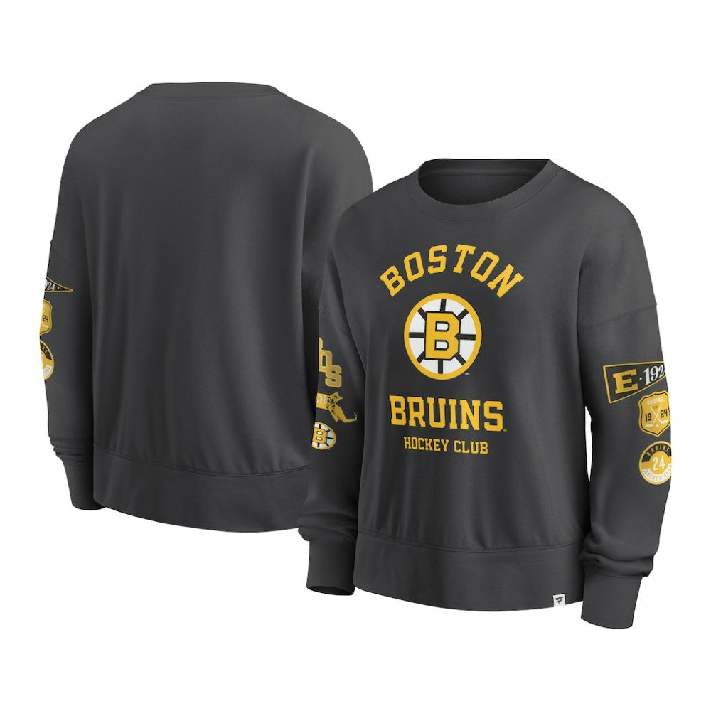 Boston Bruins Fanatics Women's Oversized Vintage Go Team Pullover Sweatshirt -  NHL Sweatshirts