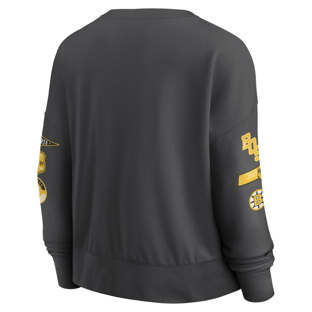 Boston Bruins Fanatics Women's Oversized Vintage Go Team Pullover Sweatshirt -  NHL Sweatshirts