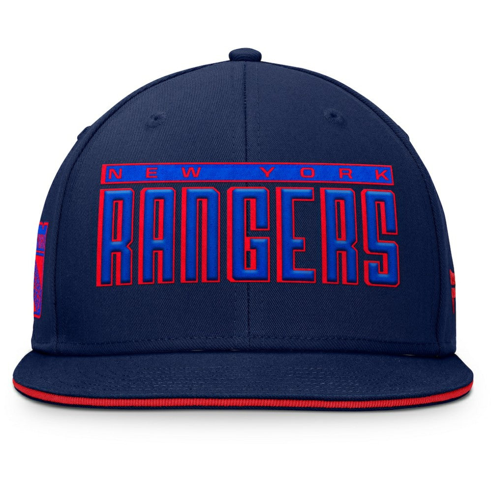 New York Rangers Fanatics Fundamental Gino Stack Snapback Hat -  NHL Hats