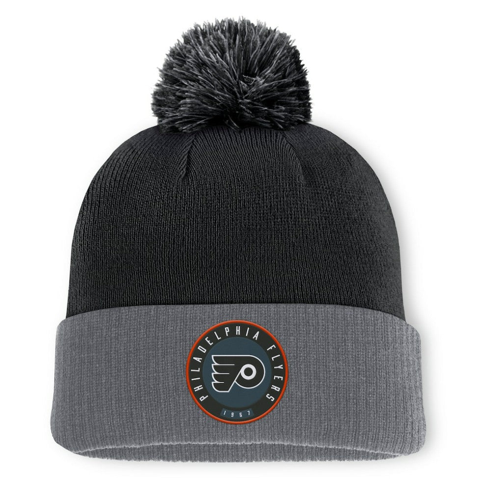 Philadelphia Flyers Fanatics Aspyn Cuffed Knit Hat with Pom -  NHL Hats
