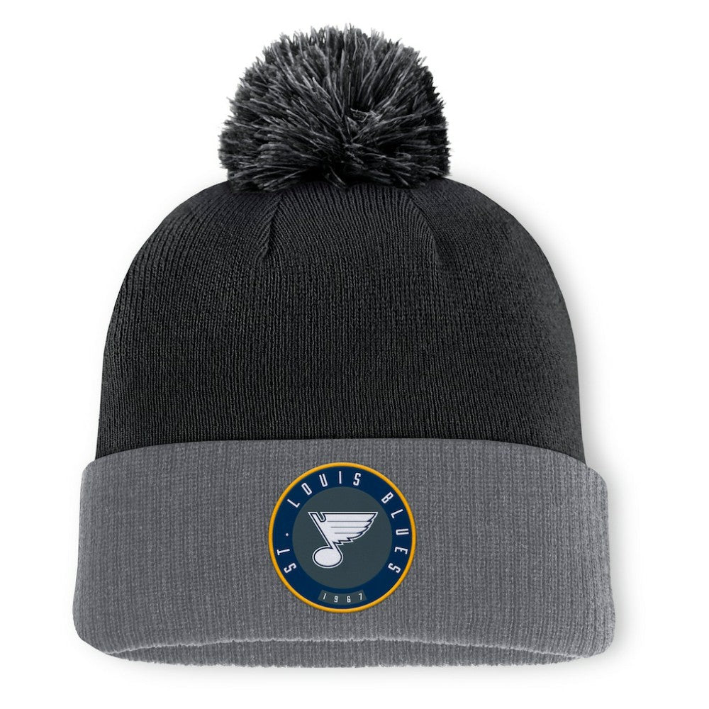 St. Louis Blues Fanatics Aspyn Cuffed Knit Hat with Pom -  NHL Hats