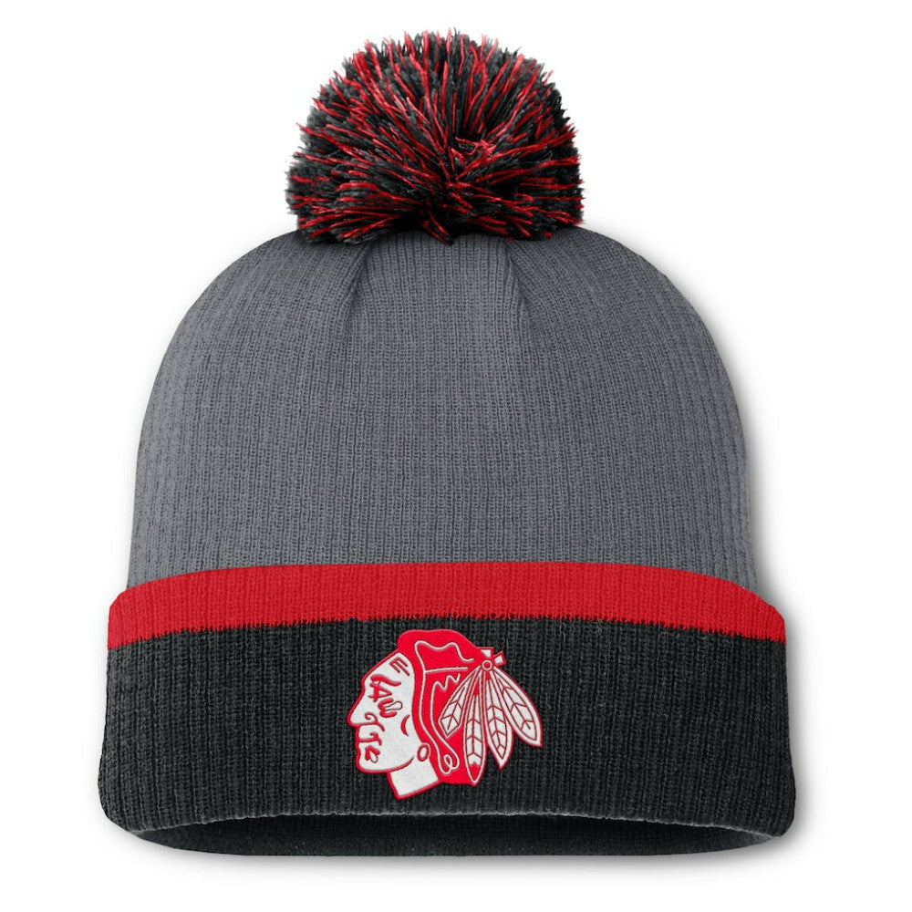 Chicago Blackhawks Fanatics Women's Cuffed Knit Hat with Pom -  NHL Hats