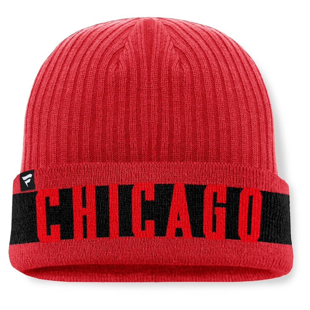 Chicago Blackhawks Fanatics Blueliner Cuffed Knit Hat -  NHL Hats