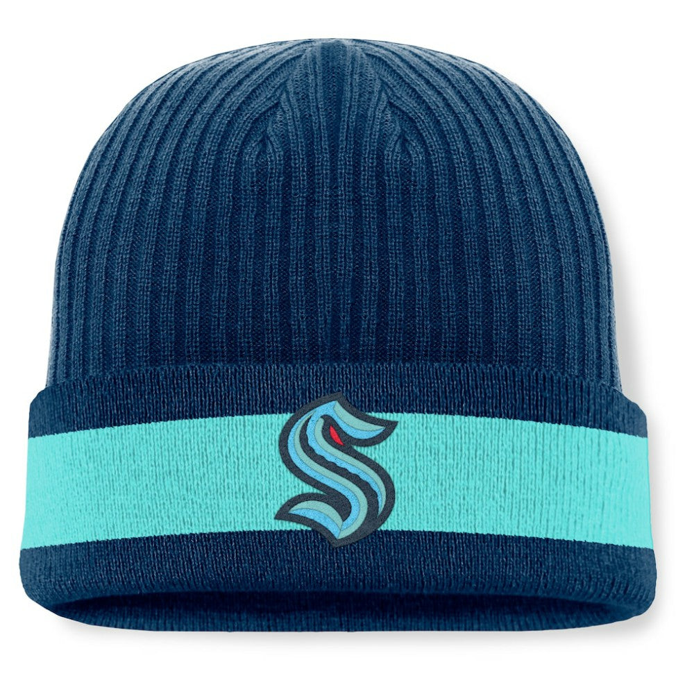Seattle Kraken Fanatics Blueliner Cuffed Knit Hat -  NHL Hats