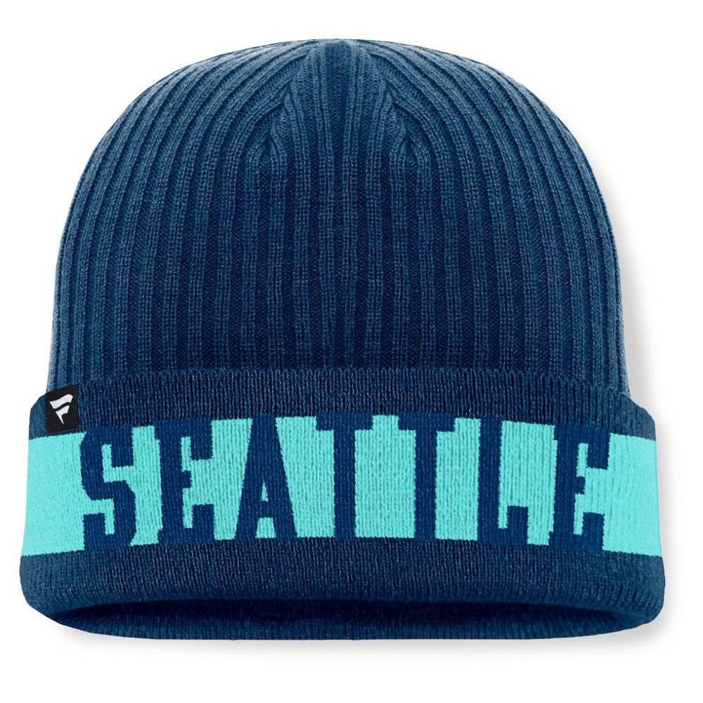 Seattle Kraken Fanatics Blueliner Cuffed Knit Hat -  NHL Hats