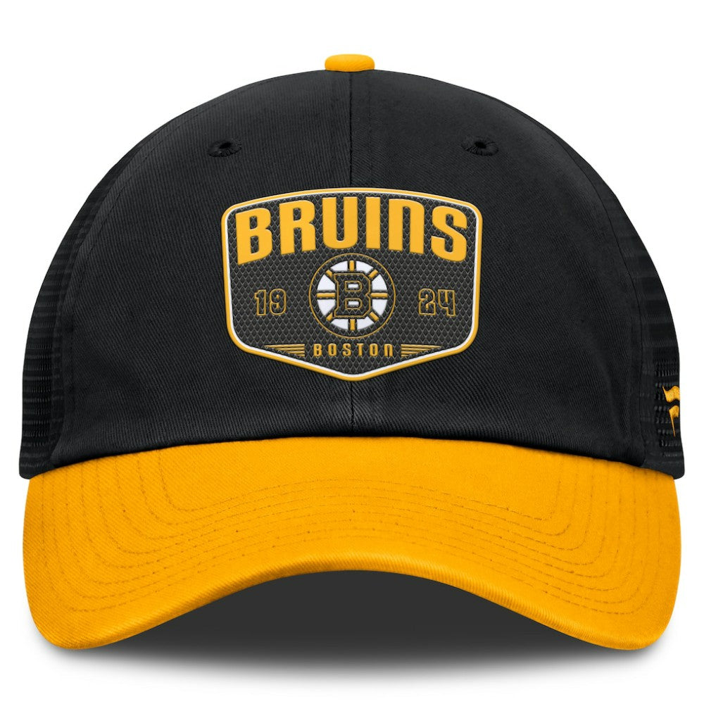 Boston Bruins Fanatics Fundamental One-Time Trucker Adjustable Hat -  NHL Hats