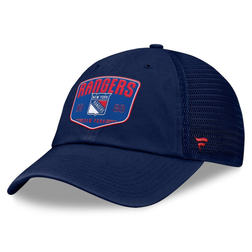 New York Rangers Fanatics Fundamental One-Time Trucker Adjustable Hat -  NHL Hats