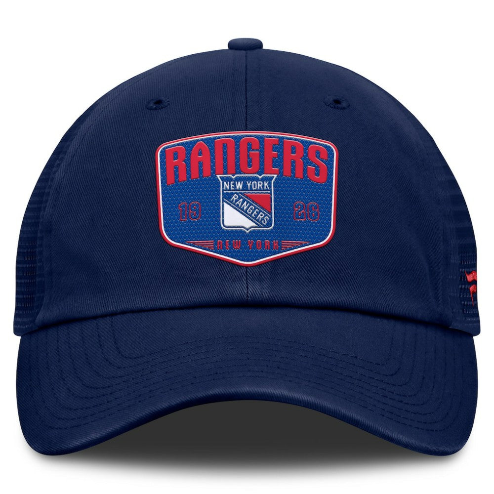 New York Rangers Fanatics Fundamental One-Time Trucker Adjustable Hat -  NHL Hats