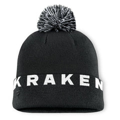 Seattle Kraken Fanatics Fundamental High Stick Cuffed Knit Hat with Pom -  NHL Hats