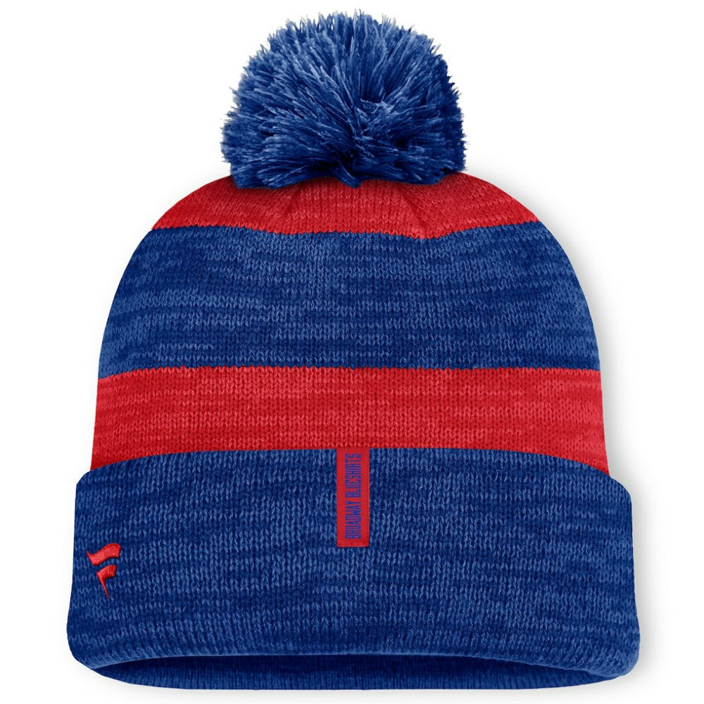 New York Rangers Fanatics Fundamental Red Line Cuffed Knit Hat with Pom -  NHL Hats