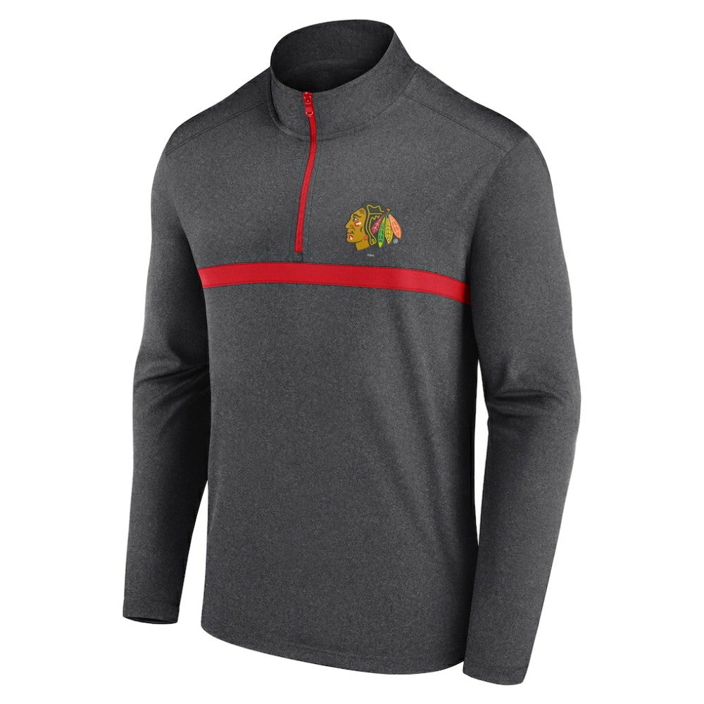 Chicago Blackhawks Logo Athletic Head-to-Head Raglan Quarter-Zip Top -  NHL