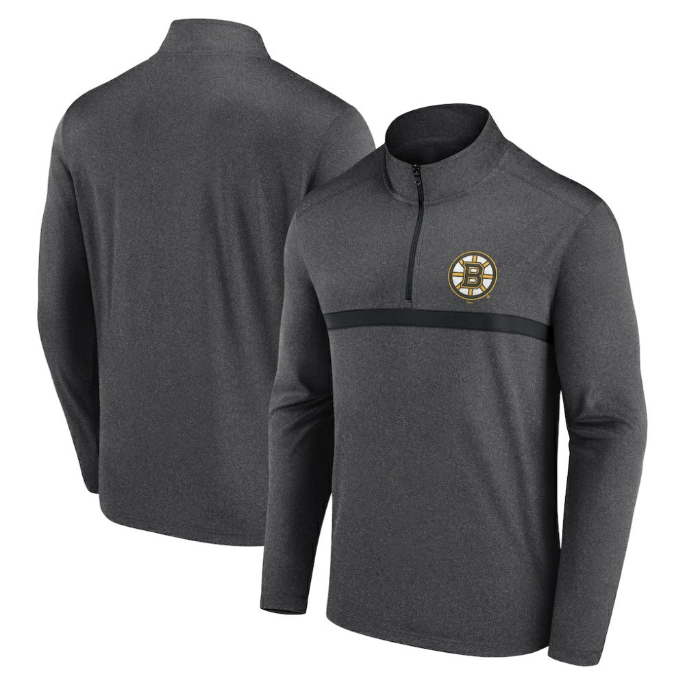 Boston Bruins Logo Athletic Head-to-Head Raglan Quarter-Zip Top -  NHL