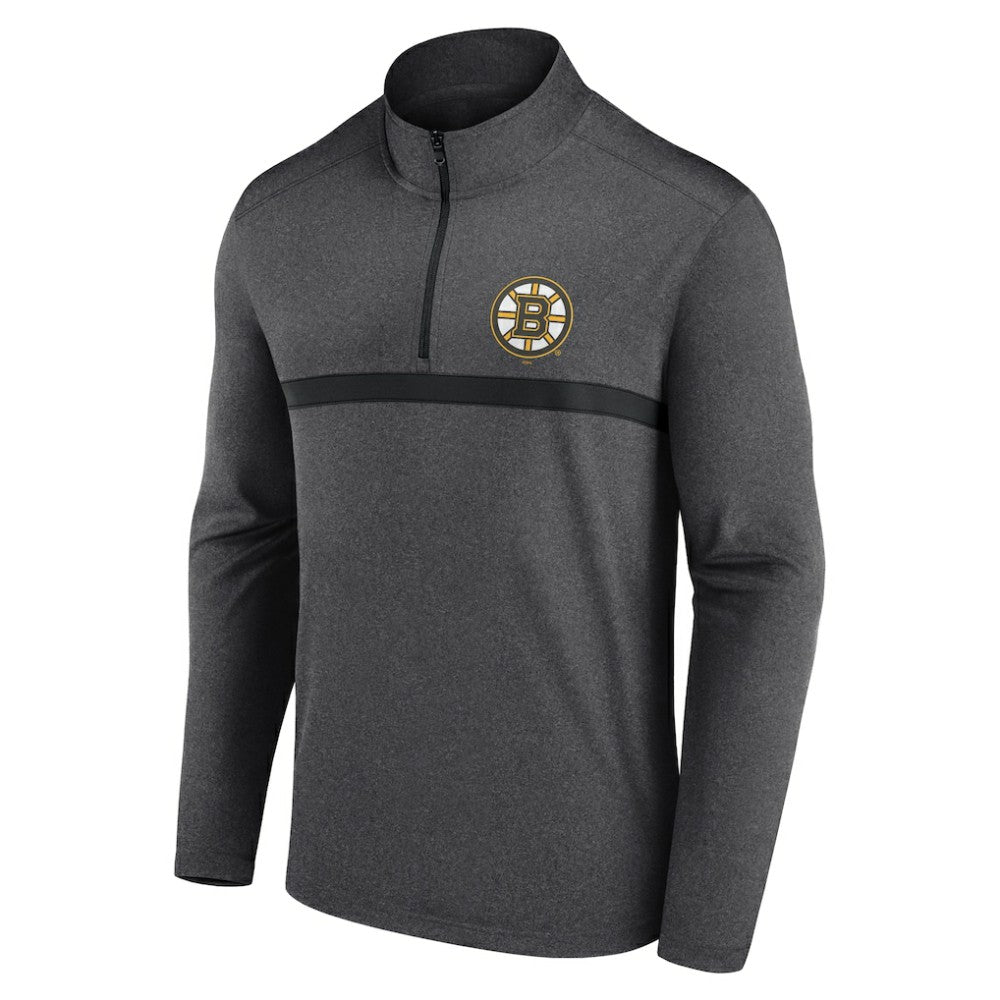 Boston Bruins Logo Athletic Head-to-Head Raglan Quarter-Zip Top -  NHL