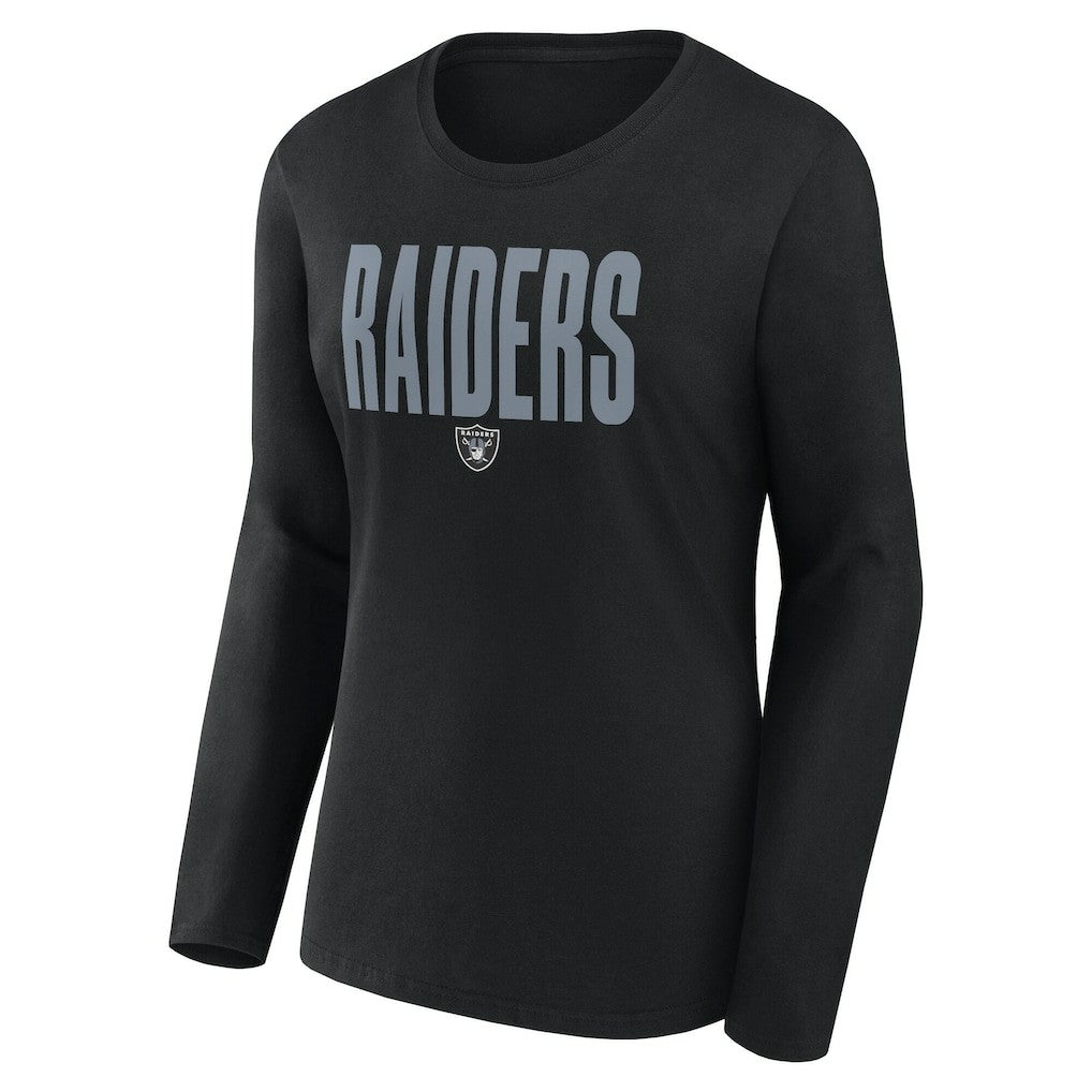 Las Vegas Raiders Logo Athletic Women's Grip Long Sleeve T-Shirt | NFL Online