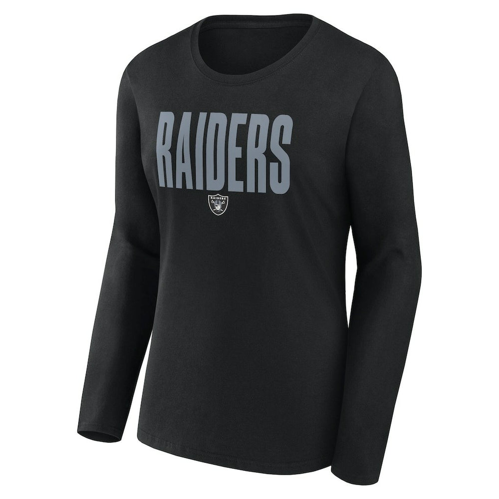 Las Vegas Raiders Logo Athletic Women's Grip Long Sleeve T-Shirt | NFL Online