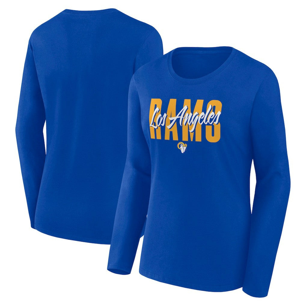 Los Angeles Rams Logo Athletic Women's Grip Long Sleeve T-Shirt | NFL US