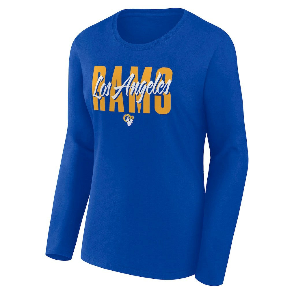 Los Angeles Rams Logo Athletic Women's Grip Long Sleeve T-Shirt | NFL US