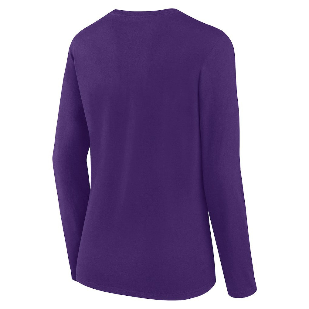 Minnesota Vikings Logo Athletic Women's Grip Long Sleeve T-Shirt | NFL Discount