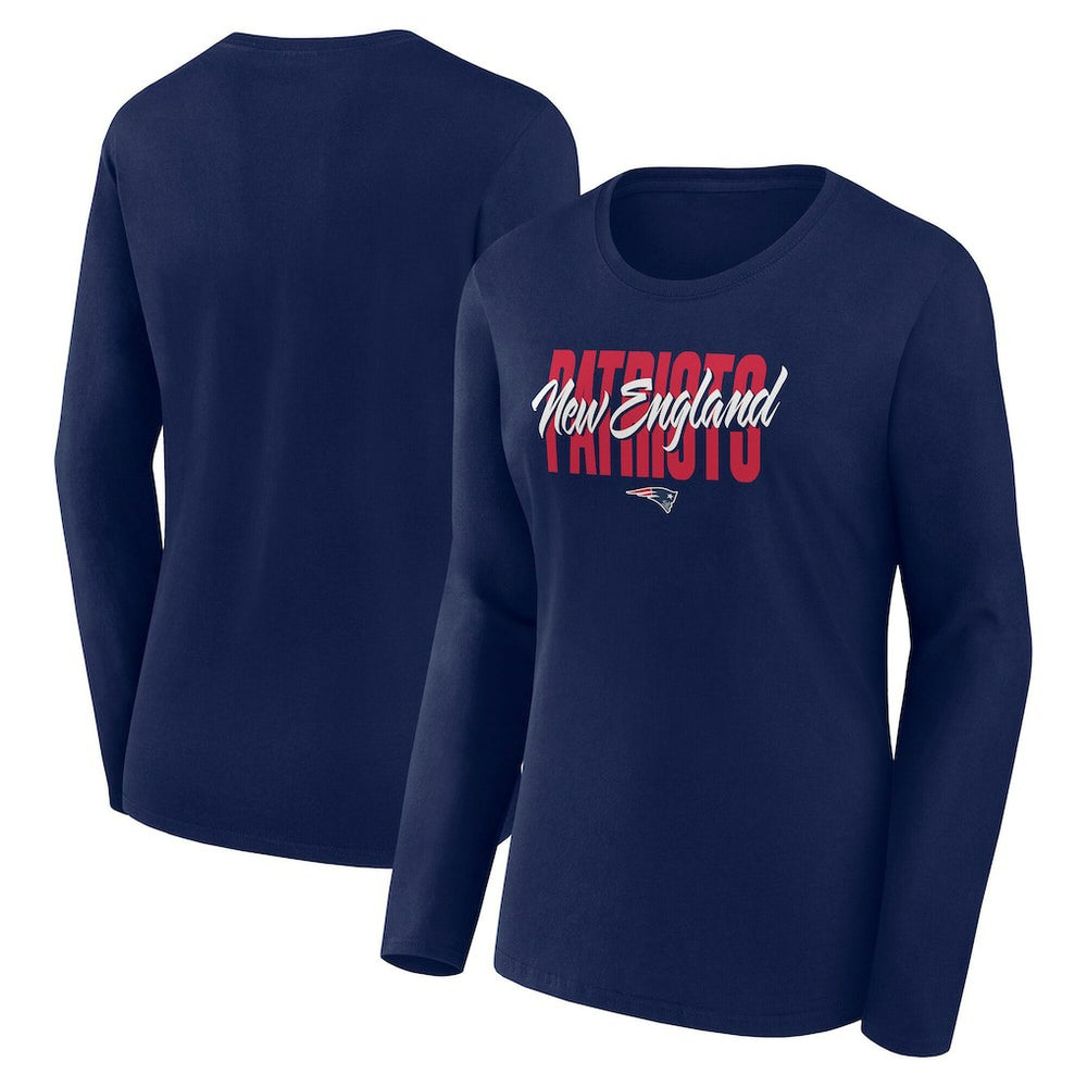 New England Patriots Logo Athletic Women's Grip Long Sleeve T-Shirt | NFL US