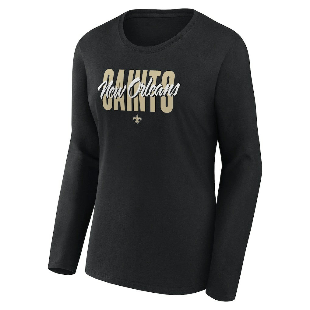 New Orleans Saints Logo Athletic Women's Grip Long Sleeve T-Shirt | NFL New