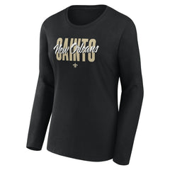 New Orleans Saints Logo Athletic Women's Grip Long Sleeve T-Shirt | NFL New