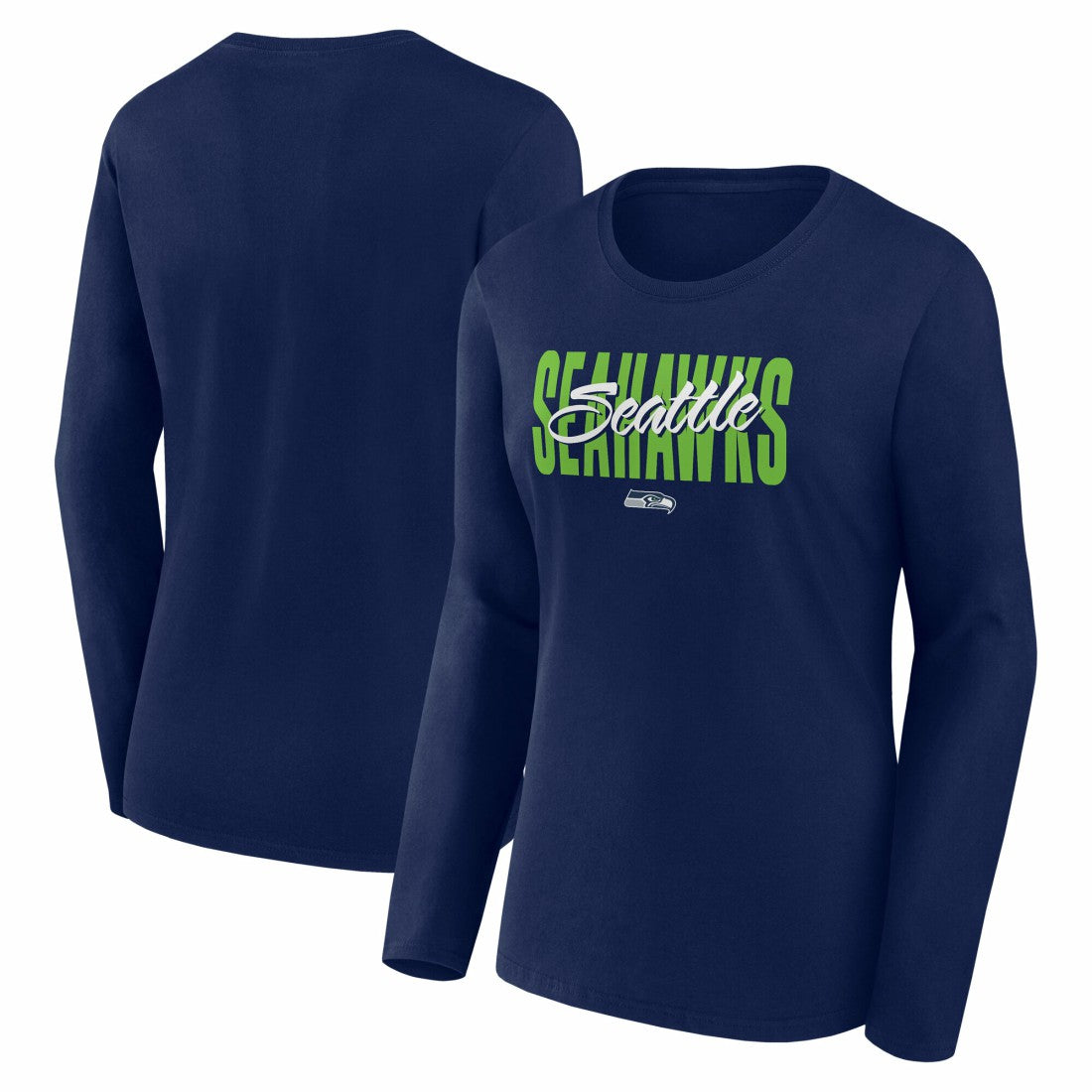 Seattle Seahawks Logo Athletic Women's Grip Long Sleeve T-Shirt | NFL On sale