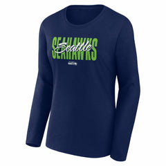 Seattle Seahawks Logo Athletic Women's Grip Long Sleeve T-Shirt | NFL On sale
