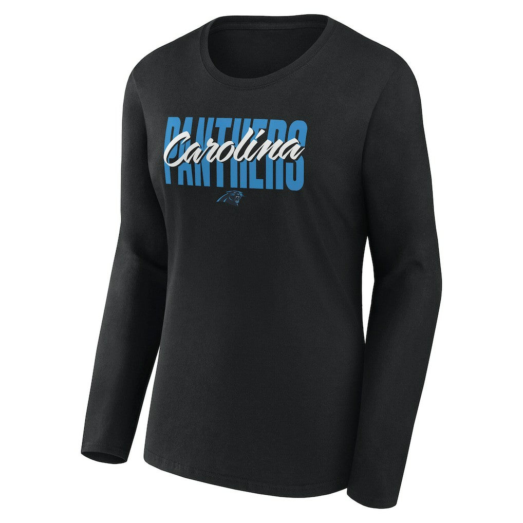 Carolina Panthers Logo Athletic Women's Grip Long Sleeve T-Shirt | NFL Outlet