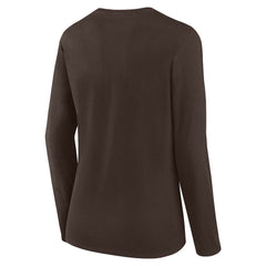 Cleveland Browns Logo Athletic Women's Grip Long Sleeve T-Shirt | NFL New