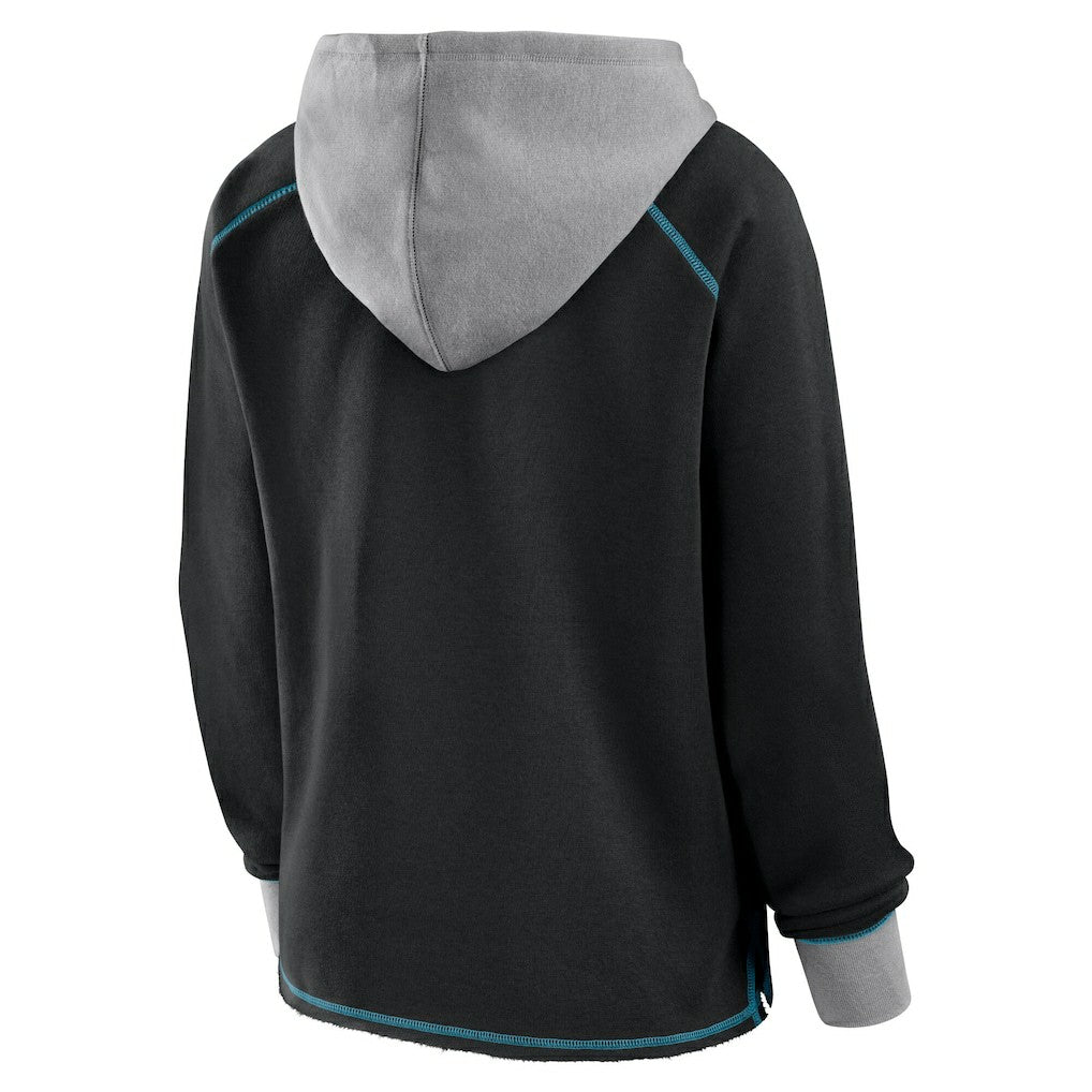 Jacksonville Jaguars Logo Athletic Women's Boom Fleece Pullover V-Neck Hoodie | NFL Online