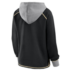 New Orleans Saints Logo Athletic Women's Boom Fleece Pullover V-Neck Hoodie | NFL Outlet
