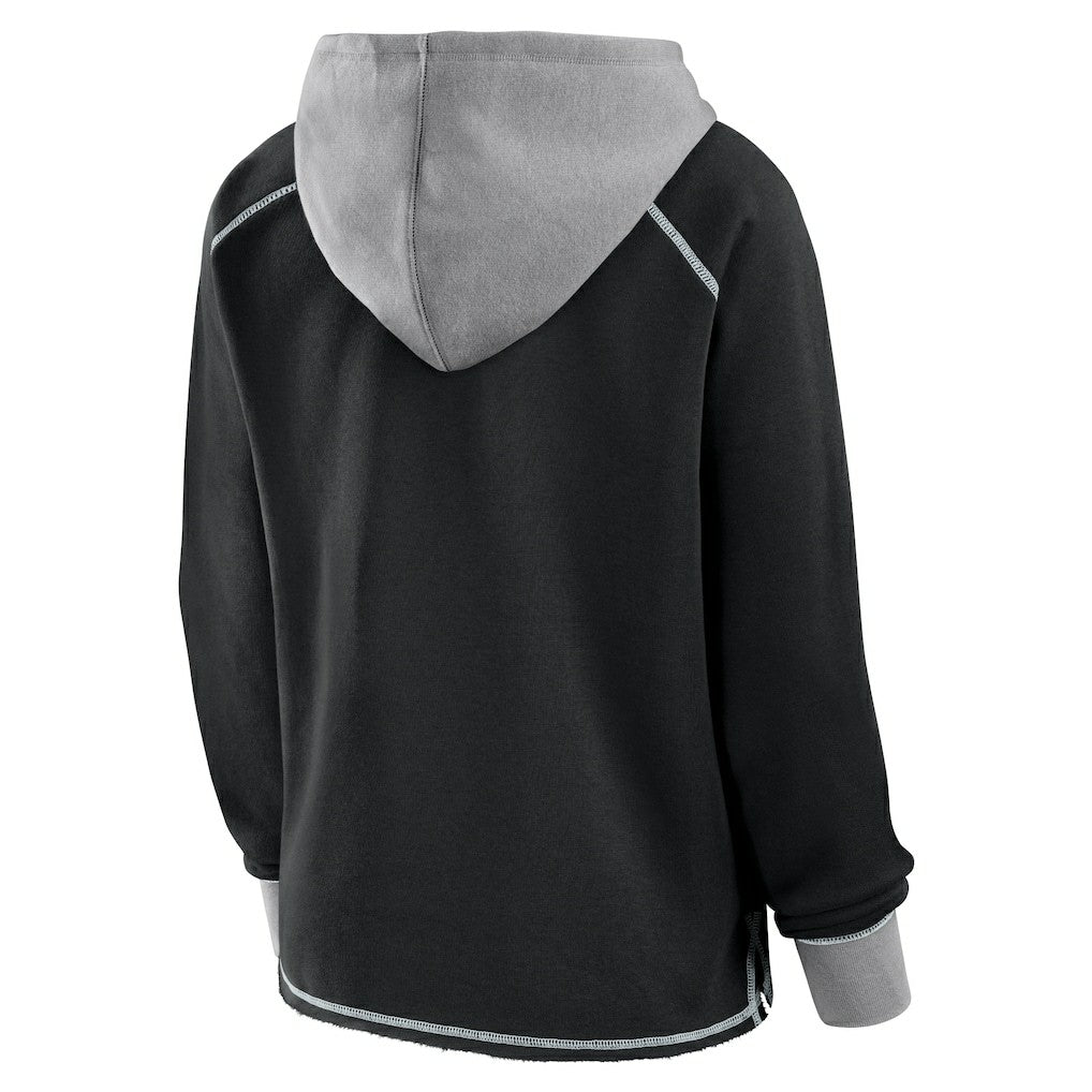 Las Vegas Raiders Logo Athletic Women's Boom Fleece Pullover V-Neck Hoodie | NFL Online