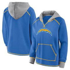Los Angeles Chargers Logo Athletic Women's Boom Fleece Pullover V-Neck Hoodie | NFL Online