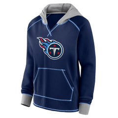 Tennessee Titans Logo Athletic Women's Boom Fleece Pullover V-Neck Hoodie | NFL Near me