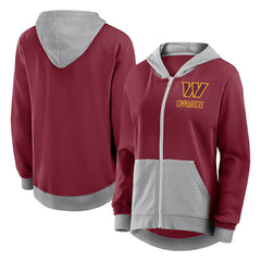 Washington Commanders Logo Athletic Women's Hit It French Terry Full-Zip Hoodie | NFL On sale