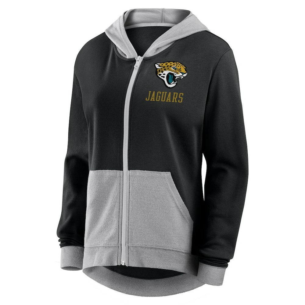 Jacksonville Jaguars Logo Athletic Women's Hit It French Terry Full-Zip Hoodie | NFL Outlet