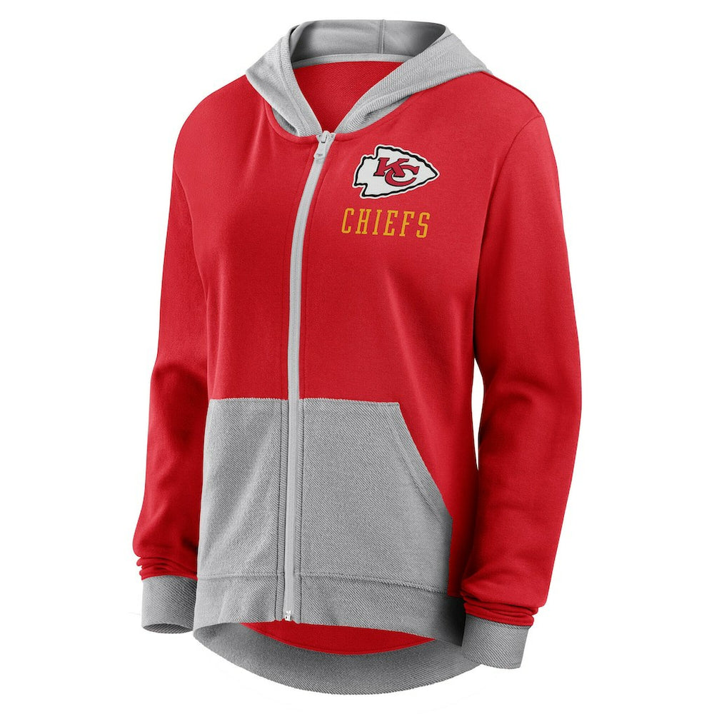 Kansas City Chiefs Logo Athletic Women's Hit It French Terry Full-Zip Hoodie | NFL US