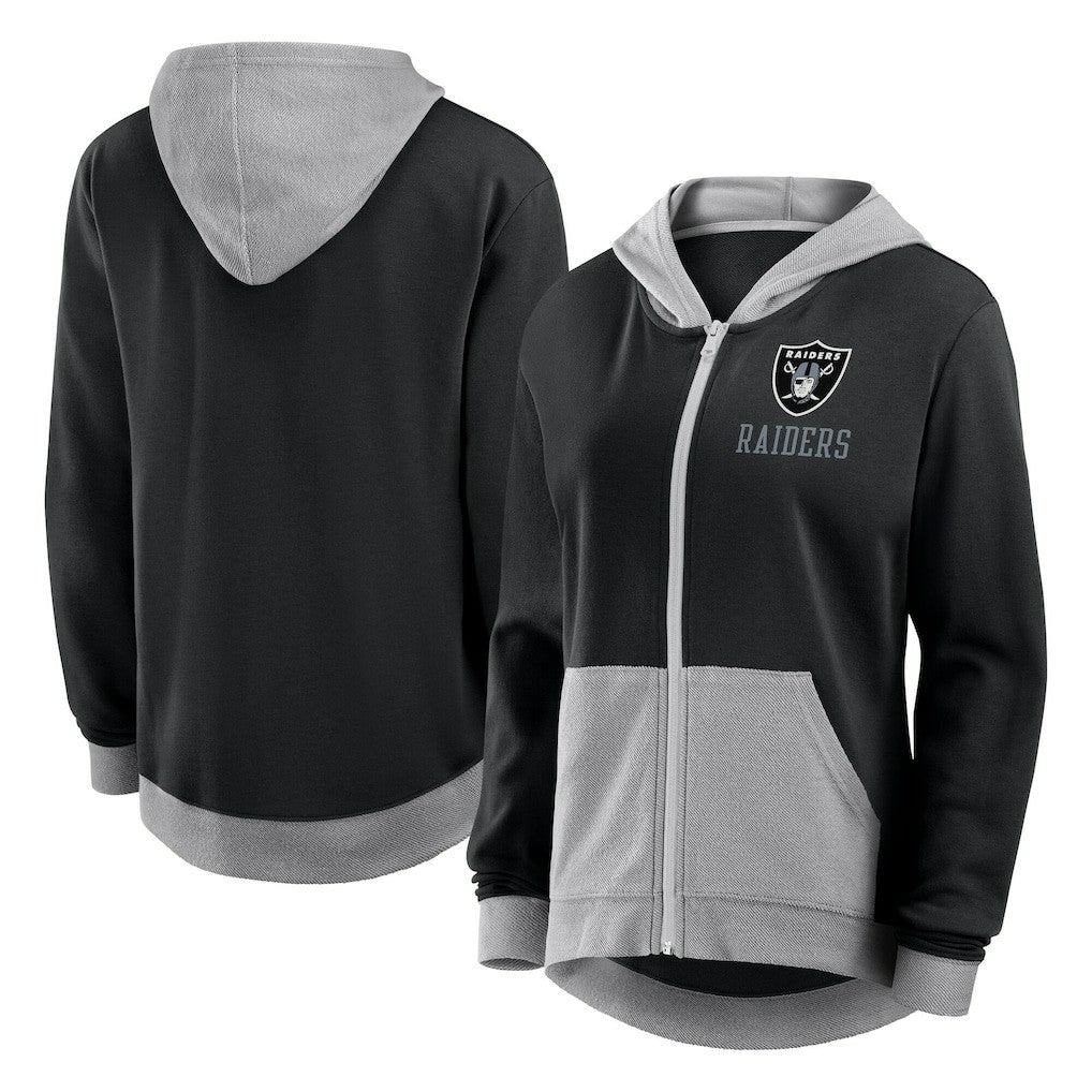 Las Vegas Raiders Logo Athletic Women's Hit It French Terry Full-Zip Hoodie | NFL US