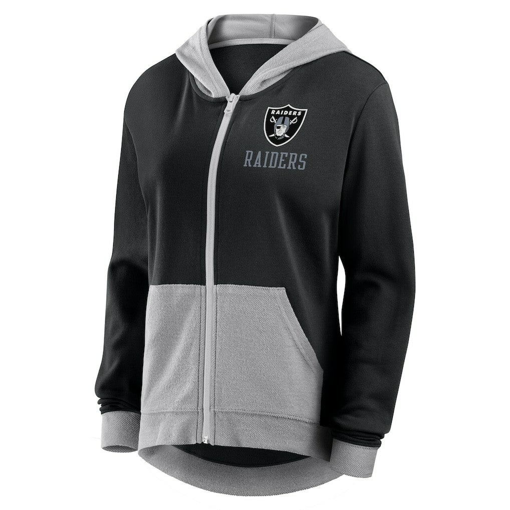 Las Vegas Raiders Logo Athletic Women's Hit It French Terry Full-Zip Hoodie | NFL US