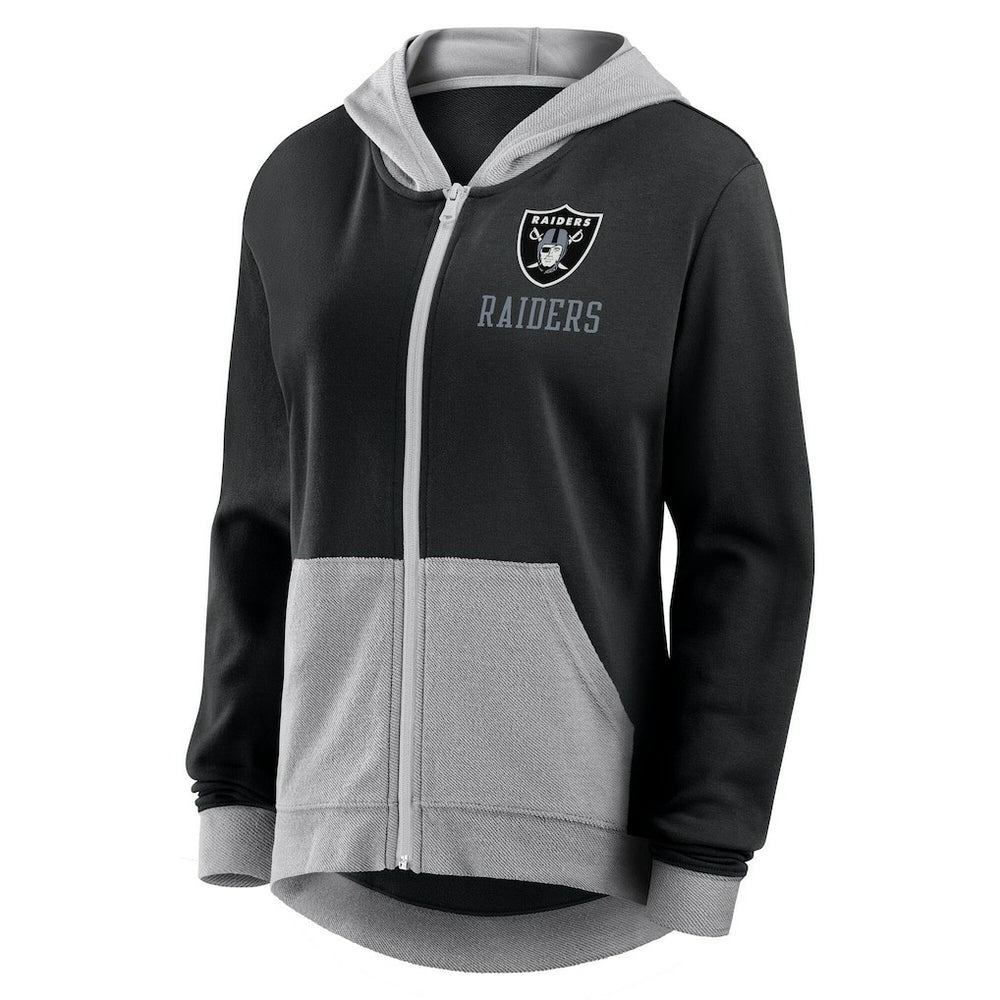 Las Vegas Raiders Logo Athletic Women's Hit It French Terry Full-Zip Hoodie | NFL US