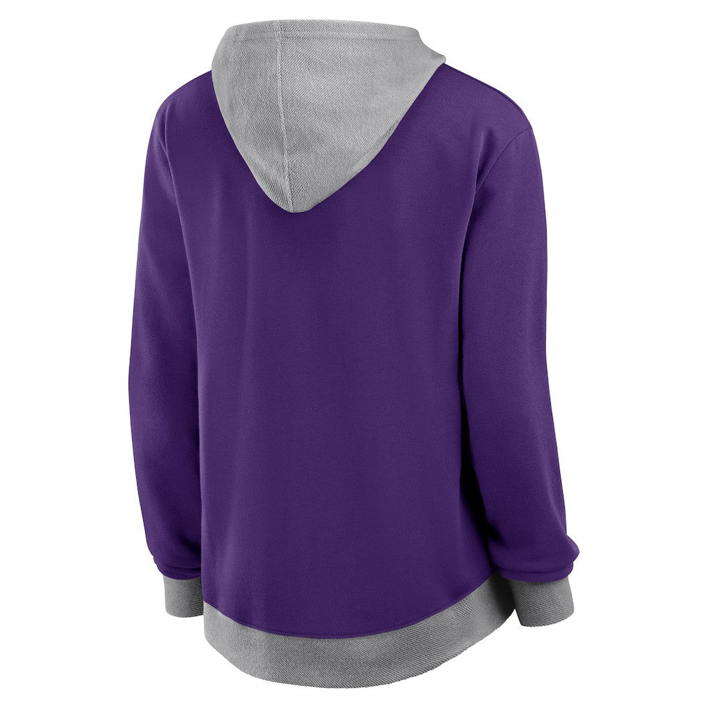 Minnesota Vikings Logo Athletic Women's Hit It French Terry Full-Zip Hoodie | NFL Hot
