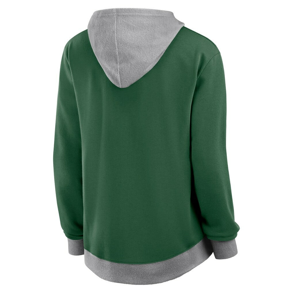 New York Jets Logo Athletic Women's Hit It French Terry Full-Zip Hoodie | NFL Outlet