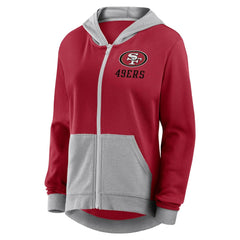 San Francisco 49ers Logo Athletic Women's Hit It French Terry Full-Zip Hoodie | NFL Online