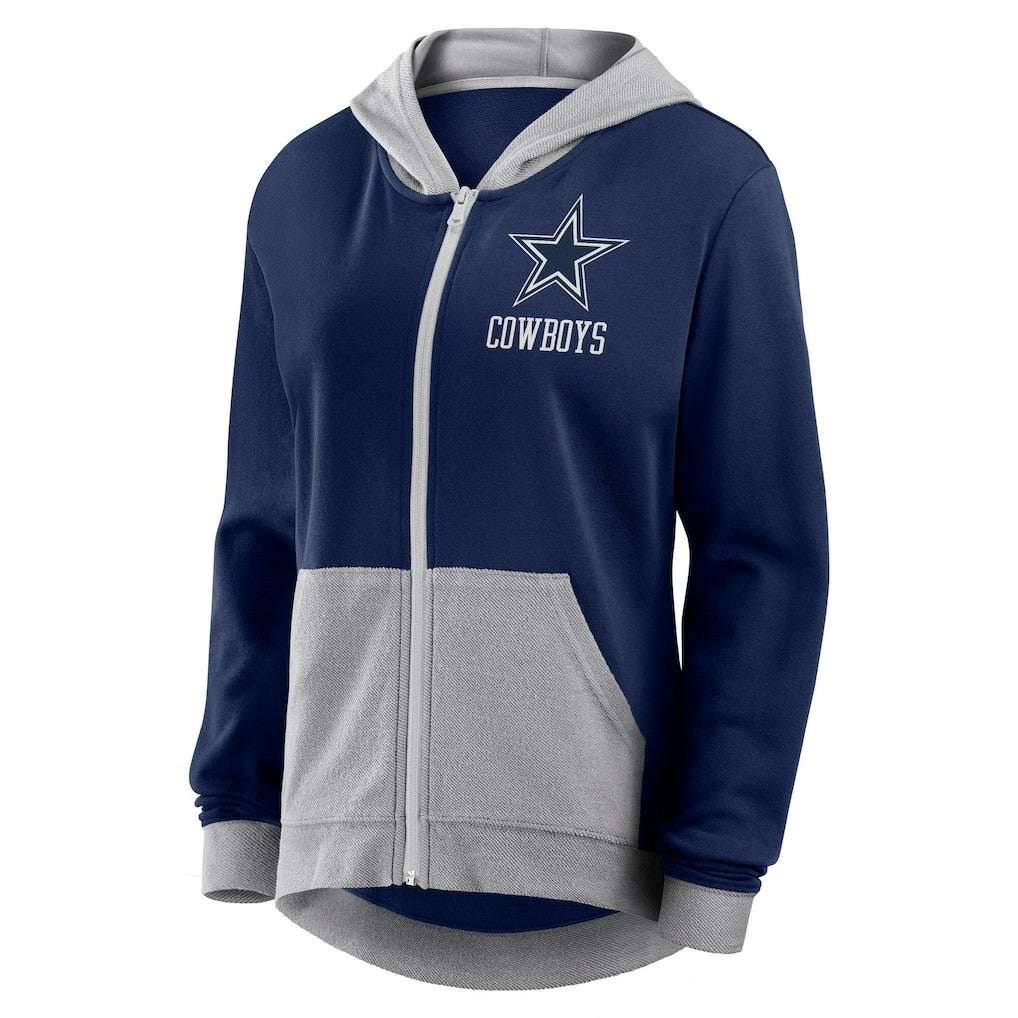 Dallas Cowboys Logo Athletic Women's Hit It French Terry Full-Zip Hoodie | NFL Hot
