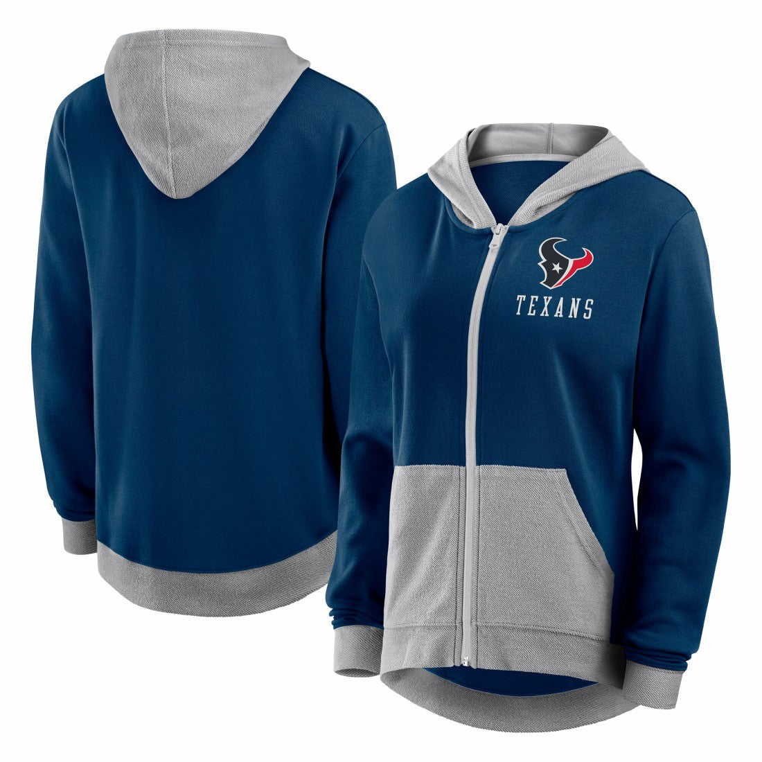 Houston Texans Logo Athletic Women's Hit It French Terry Full-Zip Hoodie | NFL Near me