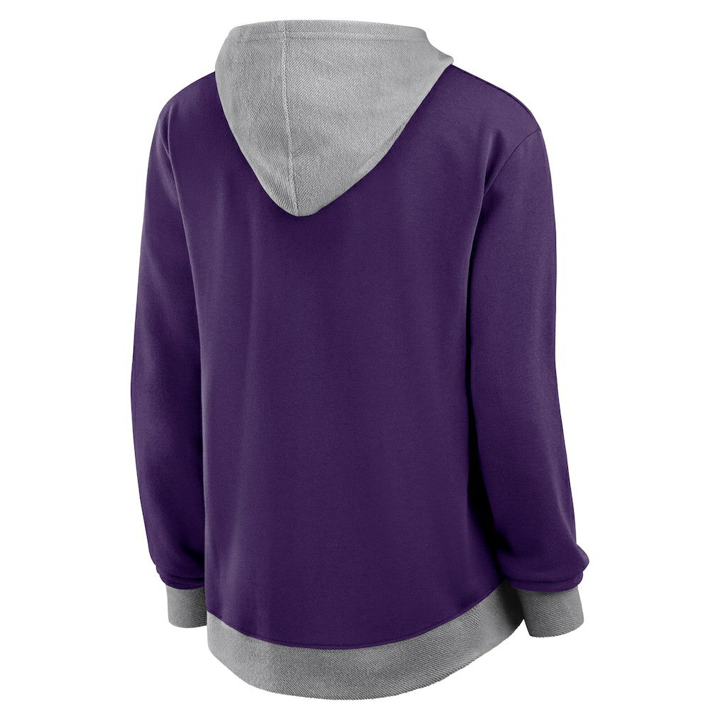 Baltimore Ravens Logo Athletic Women's Hit It French Terry Full-Zip Hoodie | NFL Hot